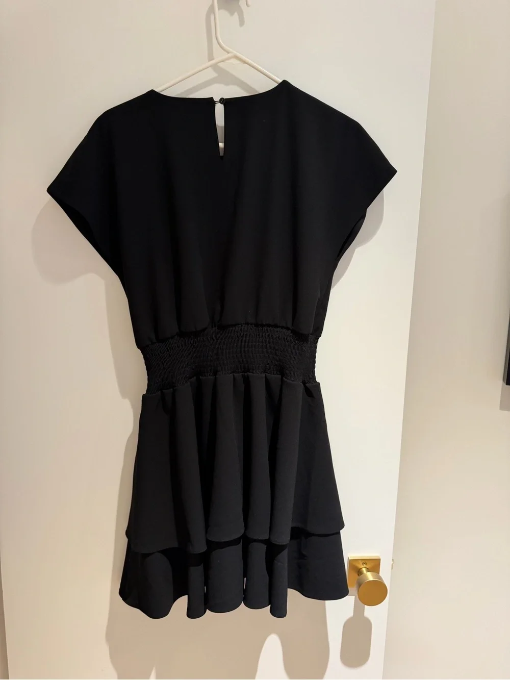 Habitual Black Smocked-Waist dress, Size 16